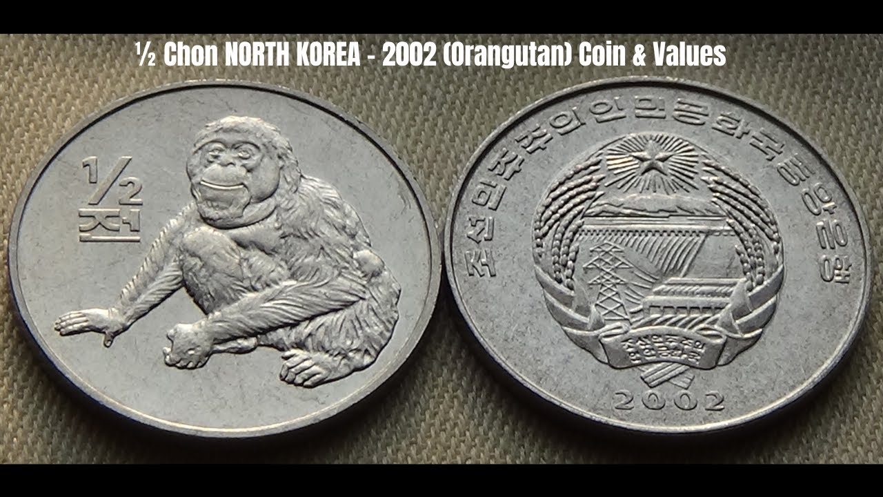 ½ Chon NORTH KOREA - 2002 (Orangutan) Coin & Values - YouTube