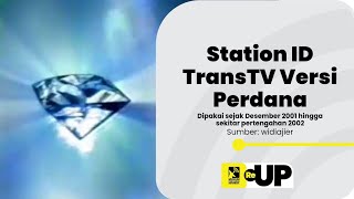 Station ID Trans TV versi Perdana dipakai sejak Desember 2001 hingga sekitar pertengahan 2002