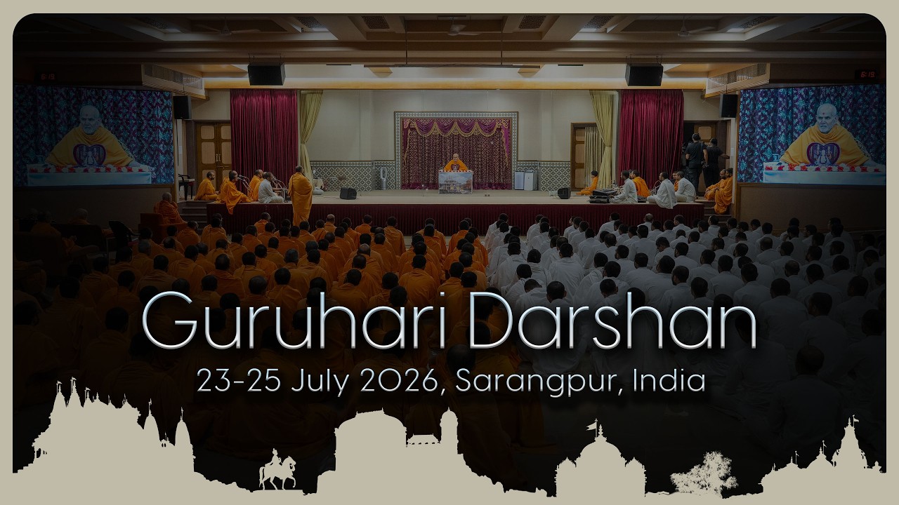 Guruhari Darshan 23-25 Jul 2026, Sarangpur, India