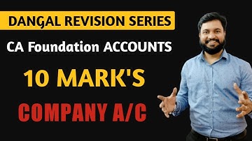 CA Foundation Accounts l Company Account l CTC Classes
