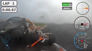 Clay Pigeon Raceway - Foggy  - 2 Dec 22 - Rotax Karting - GoPro Hero10 4K50fps - Dashware - Alfano 6