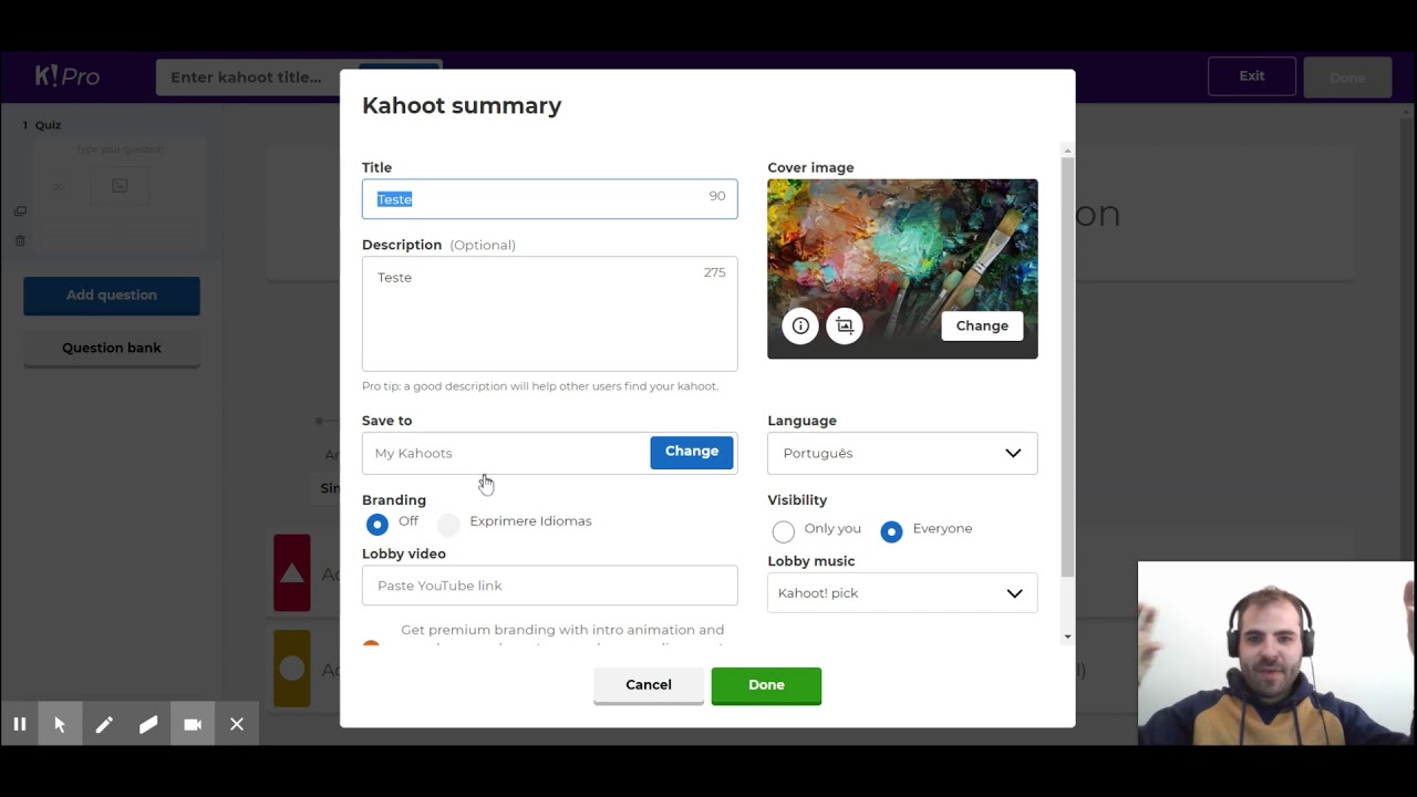 Kahoot V deo 2 Como Criar E Configurar Um Jogo No Kahoot YouTube