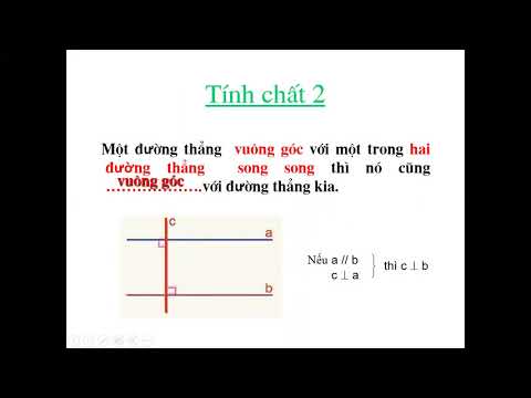 Toán 7 - Tuần 5 - Từ vuông góc đến song song