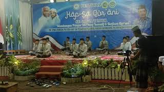 yel yel ala Al Bustan di Genggong probolinggo dalam ajang perlombaan Al banjari se jawa timur