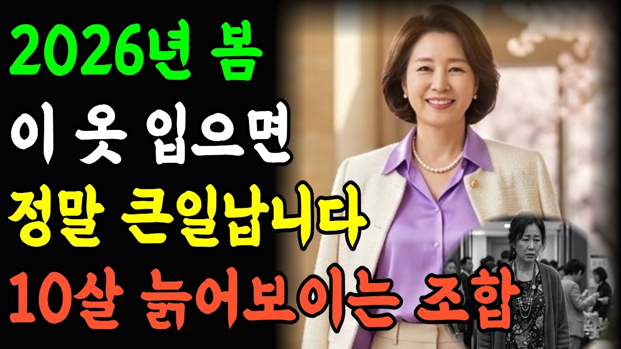 [2026 봄 코디] 60세 이후 '이 옷' 입고 동창회 가면 정말 큰일 납니다! 꼭 피해야하는 나이 들어보이는 코디 방법