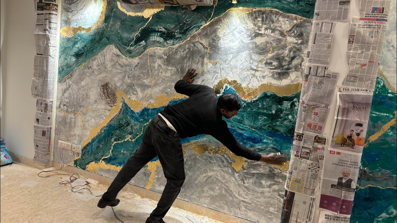 Stucco marble granite stucco mirror nice 👌 