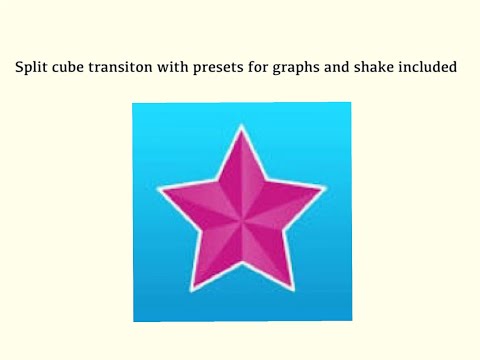How to do a split cube transiton video star (presets included for graphs and shake)