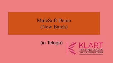MuleSoft Training | New Batch Started | Demo Class 1 (Telugu Recorded version) - Basics