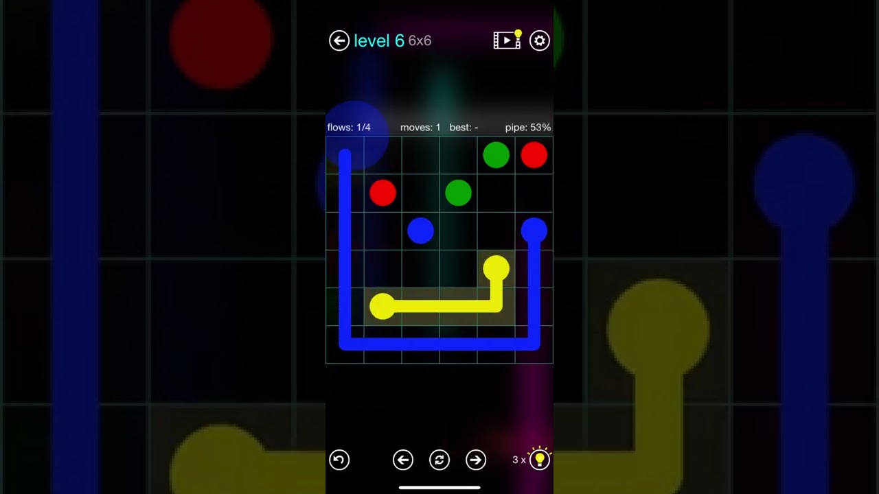 Flow Free - Intro - Blue Pack - 6x6 - Level 6