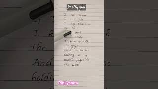 pretty girl song lyrics 🎵@pinkyshow6331 #subscribe #english #like