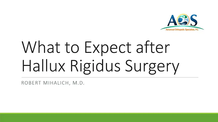 What to Expect Surgery for Hallux Rigidus or Arthritis of the Big Toe