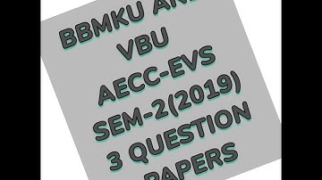AECC-EVS SEM-2(2019) QUESTION PAPER (BBMKU)
