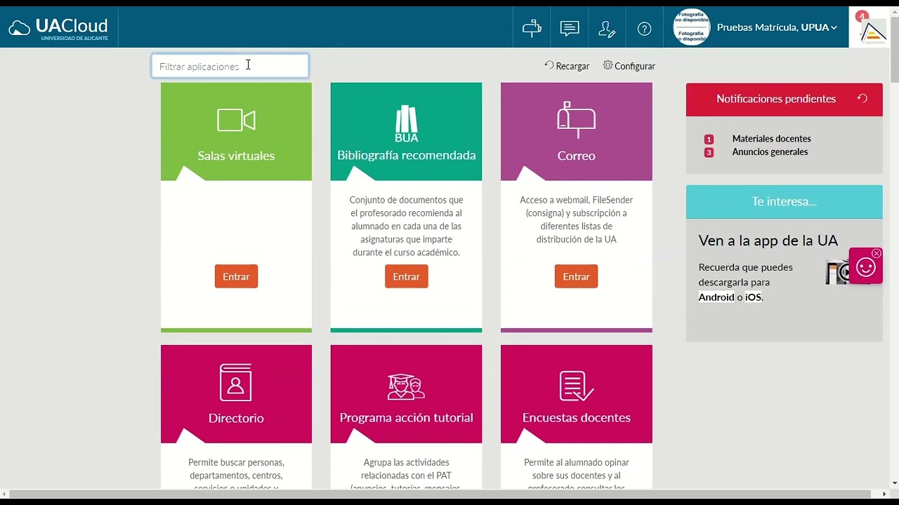 UACLOUD: Materiales docentes