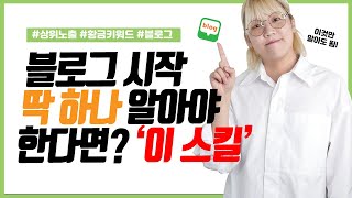 블로그 기초! 이 스킬을 하나만 알아도 일방문자 1만명 가능..!