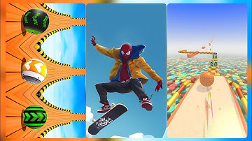 Spider Skates Runner | Racing Ball Master - All Levels Gameplay Android,ios New UPDATE Best Games