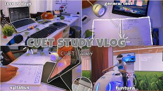CUET Study Vlog | Last 10 Days Left | General Test | #silentvlog