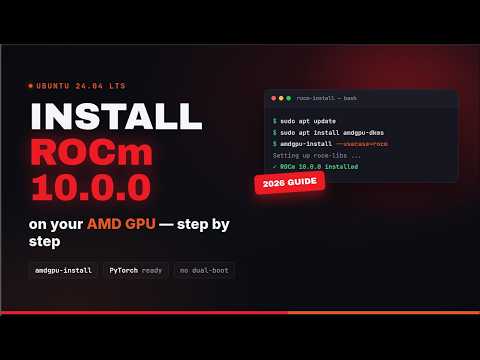 ROCm 10.0.0 Installation for Ubuntu 24.04.4