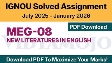 IGNOU MEG 08 Solved Assignment 2025-26 PDF Download