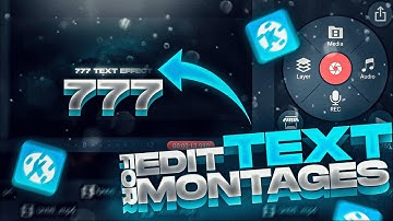 Text Effect Like 777 in Android & iOS | Kinemaster Basic Tutorial 🔥❤️