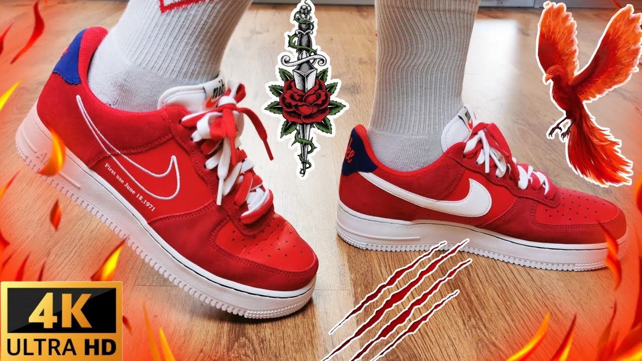 Nike Air Force​ 1​ Low​ First Use / University​ Red / Unbox​ &​ ON​ FEET​ /  EP.176 