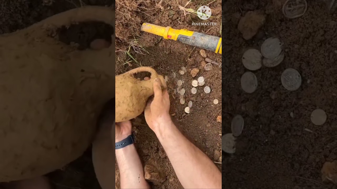 He found the rare coins in the pot of undescribable value 