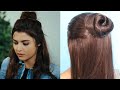 High cute half bun hairstyle for college / school girls| Half messy bun hairstyle | Hayat hairstyle