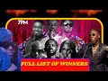 Telecel Ghana Music Awards 2024; Full list of Winners, Stonebwoy, Sarkodie, black sherif