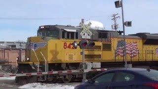 UP 8421 West DeKalb, IL 1/21/16