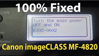 Canon MF-4820d error E202-0002 |How to Solved Error E202-0002 | Canon Image Class mf 4820d#canon