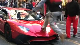 PEOPLE JEALOUS OF SUPER CARS | Jumping on Cars, Scratching Sports Cars, Police vs SuperCar \& MORE!