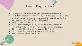 Division Derby  creature rivals Game Directions