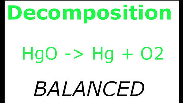 Decomposition of HgO BALANCED