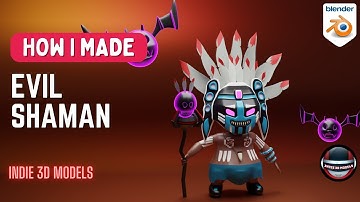 Evil Shaman in Blender - 3D Modeling Timelapse | Ep. 30