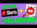 How To Make Money On YouTube Shorts WITHOUT Making ANY Videos - The LAZY Way (Full Tutorial)