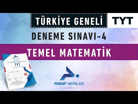 PARAF YAYINLARI TÜRKİYE GENELİ DENEME SINAVI 4 - TYT TEMEL MATEMATİK