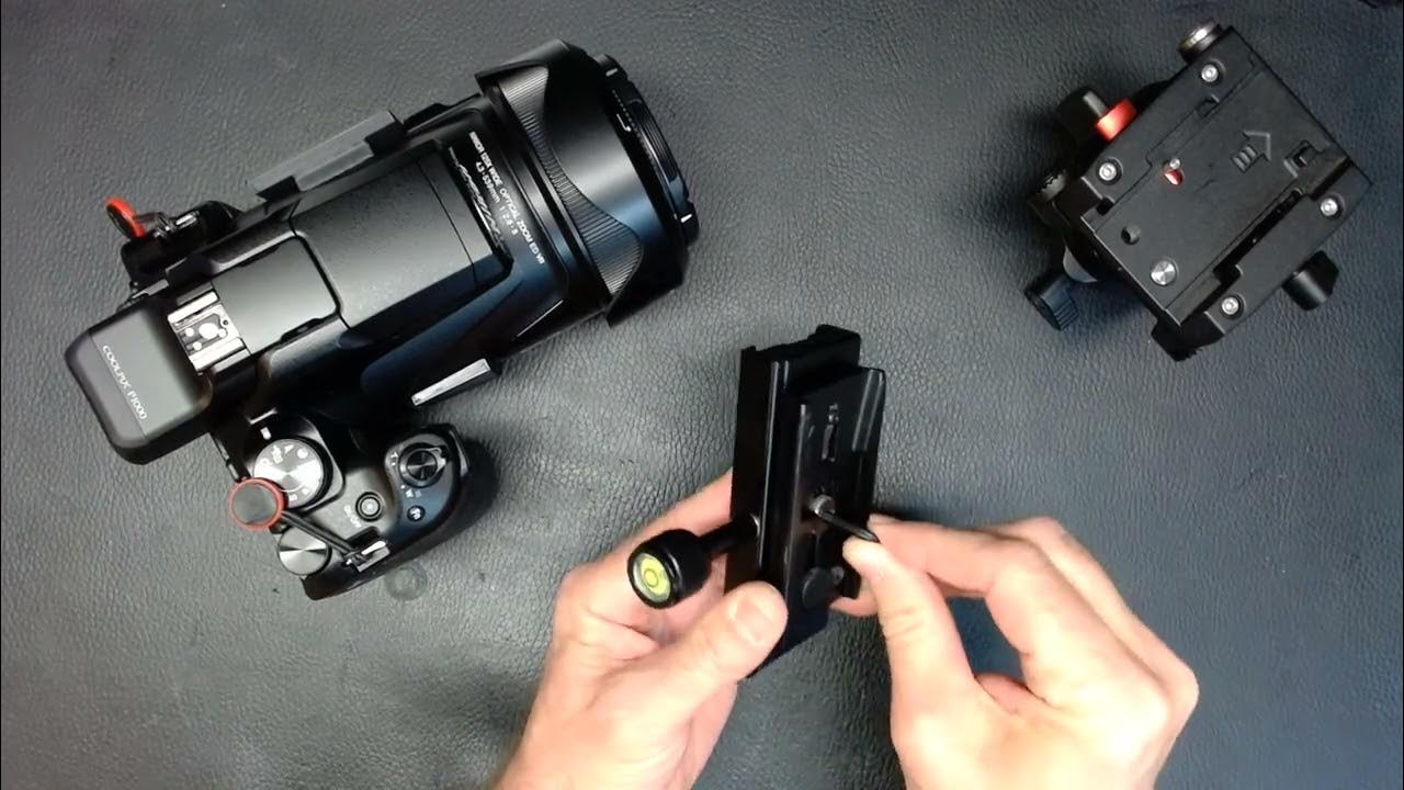 Nikon CoolPix P1000, 3D Printed, Tripod Support Bracket, Fluid Head