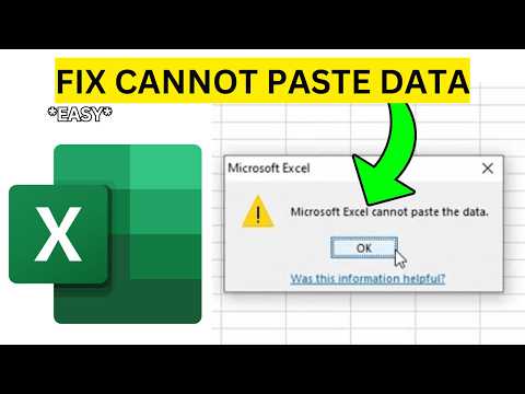 How To Fix Microsoft Excel Cannot Paste The Data(EASY)