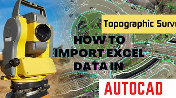 HOW TO IMPORT / PLOT EXCEL DATA / COORDIANTES IN AUTO CAD /SURVEY DATA by using LISP file
