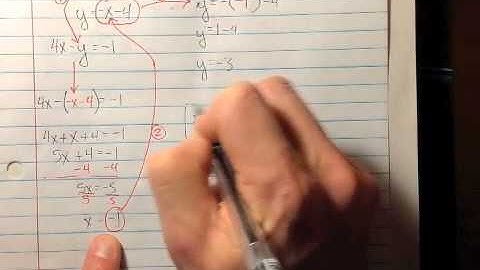 Algebra 1 - Solving systems of equations by substitution