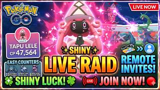 🌸 Tapu Lele LIVE RAID 💥 Remote Invites + Shiny Luck 🍀 Pokémon GO #pokemongo #viral