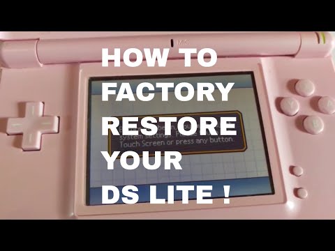Easy Tutorial - How To Factory Restore Your DS Lite!