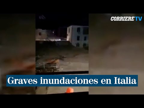 Fuerte temporal que ha provocado una "bomba de agua" en varias localidades de las Marcas