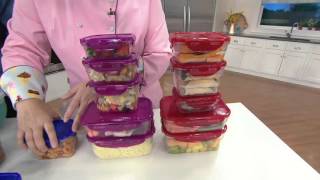 Lock & Lock 5 piece Nestable Tritan Storage Set on QVC