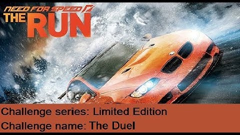 NFS The Run: Limited Edition Challenge Series - The Duel