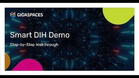 Demo of the GigaSpaces Smart DIH