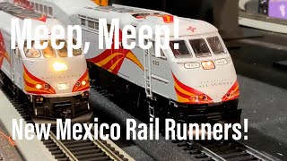HO Scale New Mexico Rail Runner Express - True Line Trains MPXpress (MP-36PH) and Athearn F59PHI