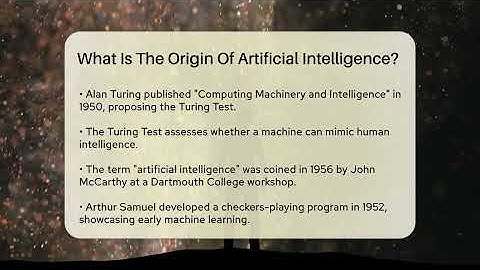 What Is The Origin Of Artificial Intelligence? - The SciFi Reel