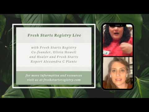 Fresh Starts Registry Live with Alexandra Plante