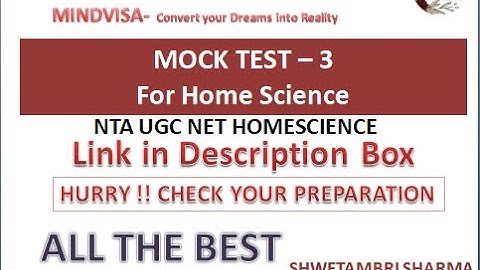 #HomeScience #UGC_Homescience #kmsfashion Mock Test for Nta Net Jrf TGT/PGT/UGC NET/GIC HOME SCIENCE