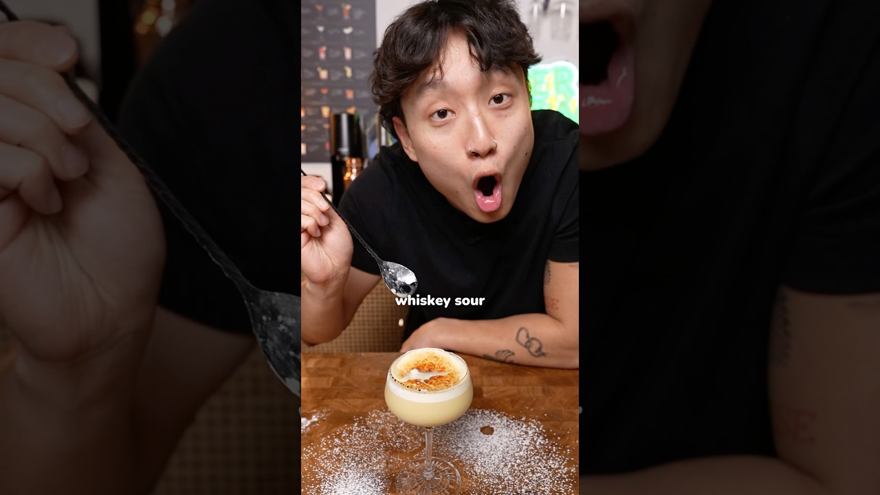 Creme Brulee Whiskey Sour #cremebrulee #whiskeysour #cocktails #bartender #bartending #mixology